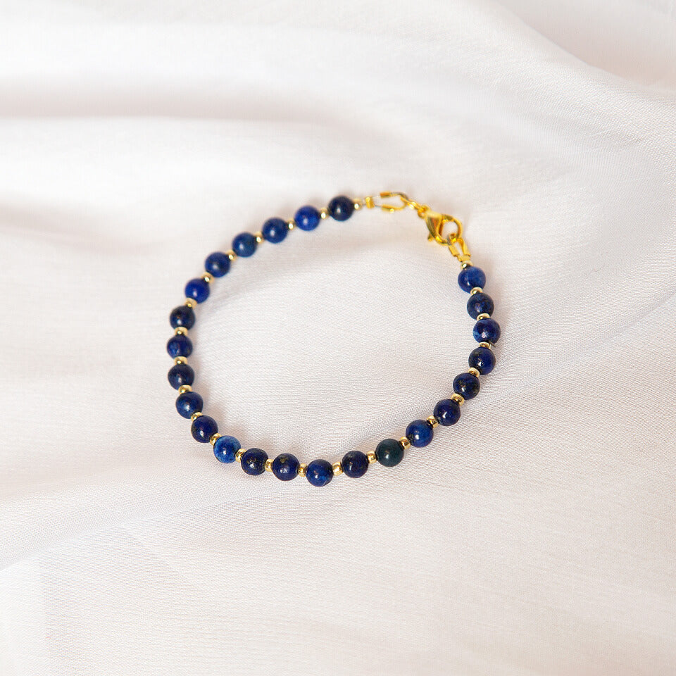 M Sharm Lapis lazuli Stone Bracelet - AISTISHKA - Home of Vivid Footwear & Apparel