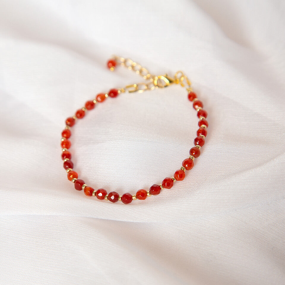 M Sharm Carnelian Stone Bracelet - AISTISHKA - Home of Vivid Footwear & Apparel