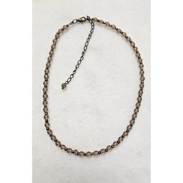 MSharm Smoky Quartz Stone Necklace