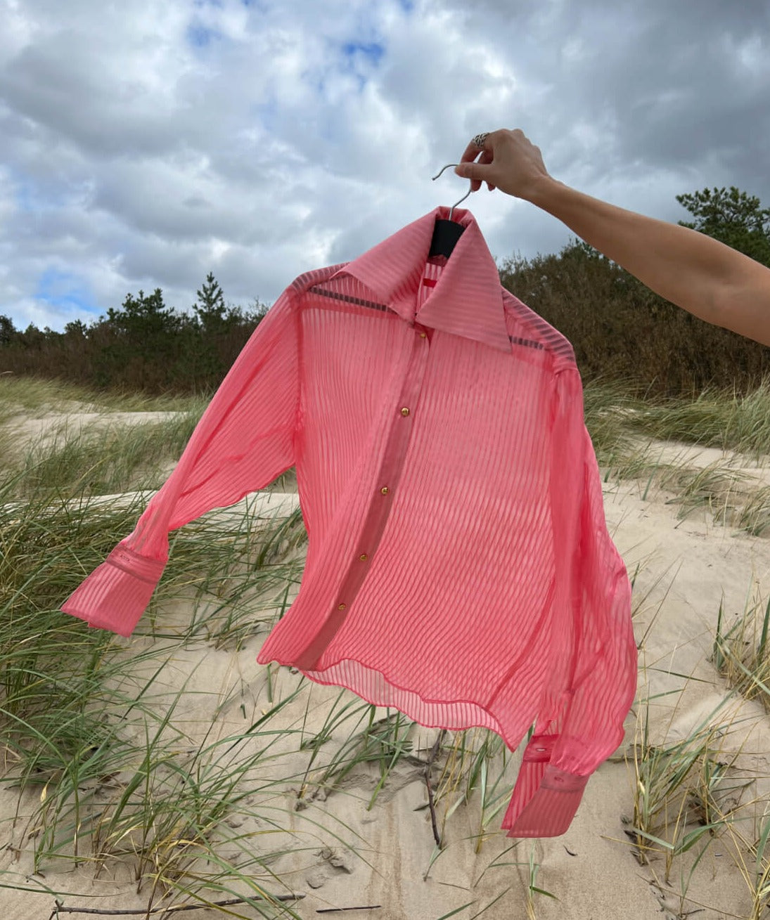 Aistishka Peachy Stripes Maria Blouse - AISTISHKA - Home of Vivid Footwear & Apparel