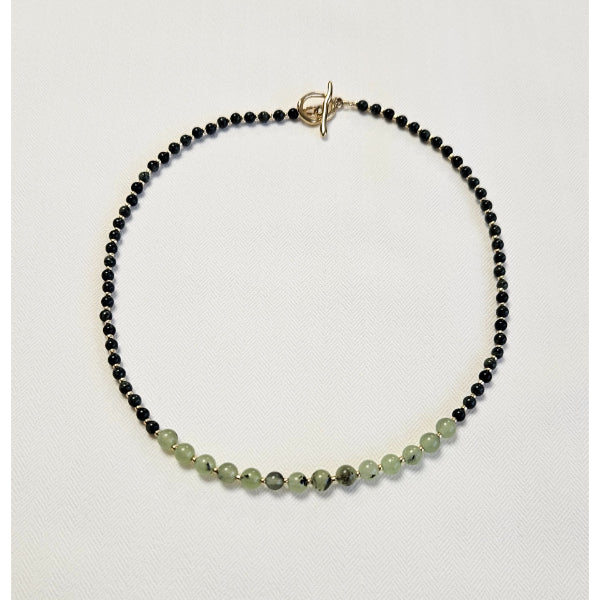 MSharm Jasper and Prehnite Stone Necklace