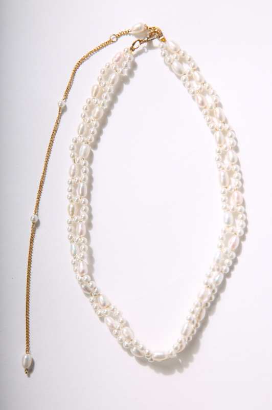 MSharm Pearl Stone Necklace