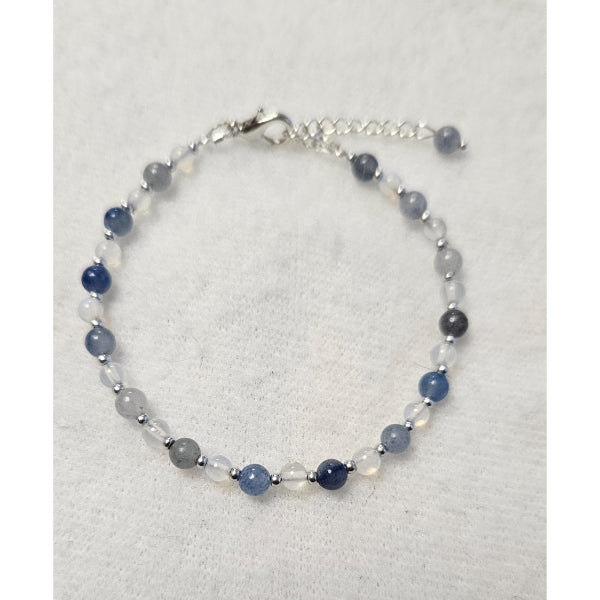 MSharm Moon Stone and Aventurine Stone Bracelet