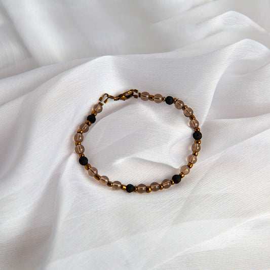 MSharm Smoke Quartz Necklace & Bracelet Set