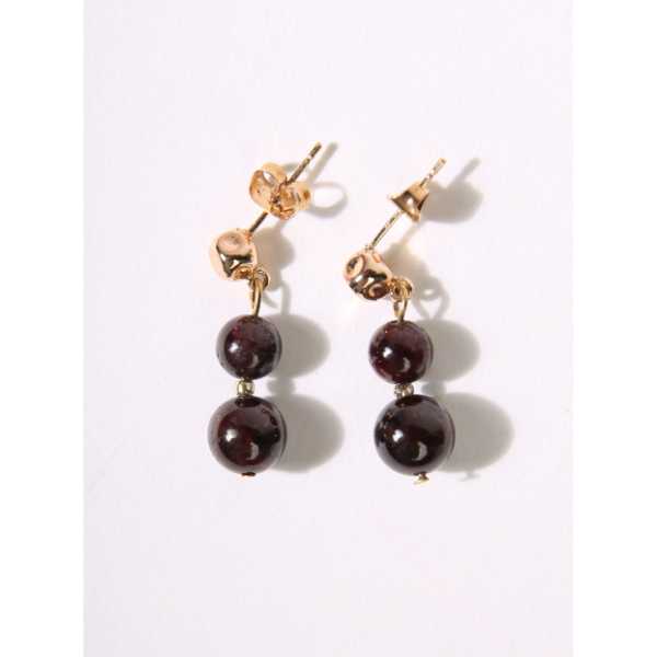 MSharm Garnet Stone Earrings
