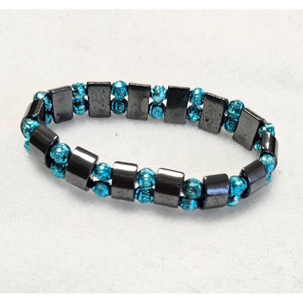 MSharm Hematite Stone Bracelet Rose