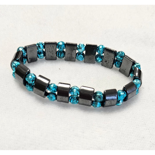 MSharm Hematite Stone Bracelet Rose