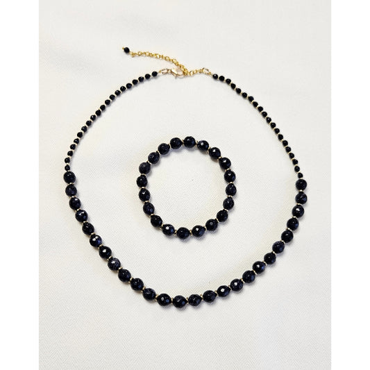 MSharm Goldstone Necklace & Bracelet Cairo Night SET