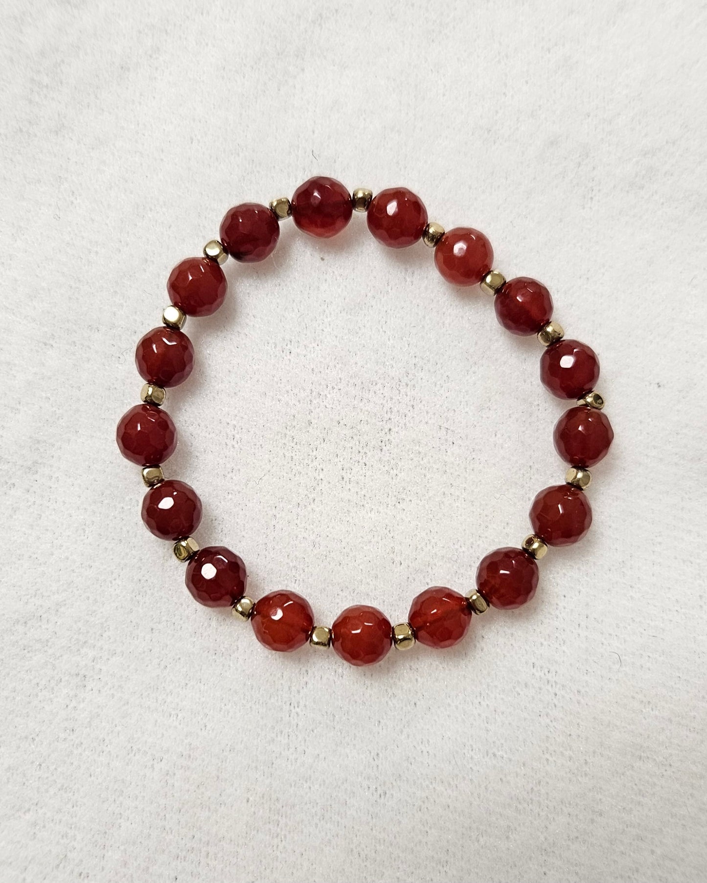 MSharm Carnelian Stone Necklace & Bracelet Set