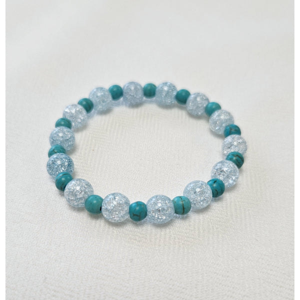 MSharm Blue Quarts and Turquoise Stones Bracelet
