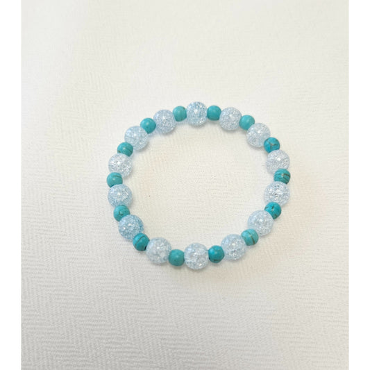MSharm Blue Quarts and Turquoise Stones Bracelet