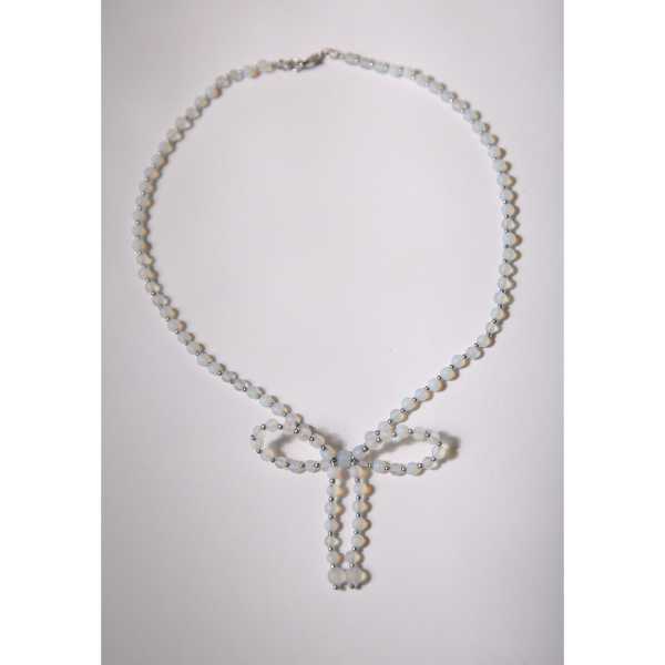 MSharm Moon Stone Necklace Small Bow