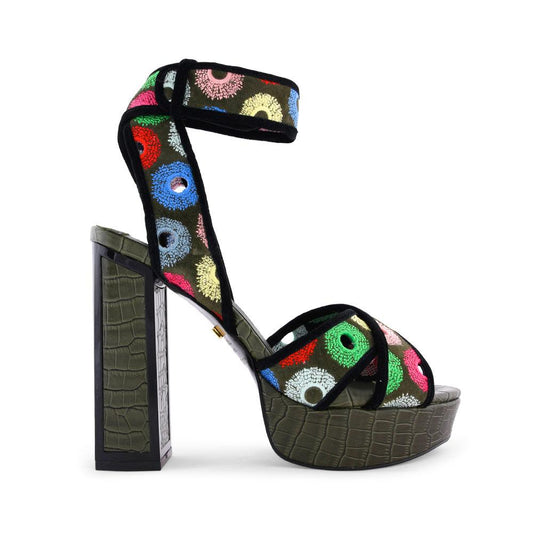 KM Charlie Dark Green Platform Heels - AISTISHKA - Home of Vivid Footwear & Apparel