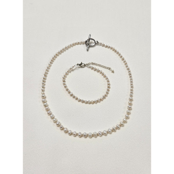 MSharm Pearls Necklace & Bracelet Set