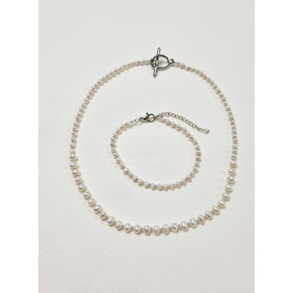 MSharm Pearls Necklace & Bracelet Set