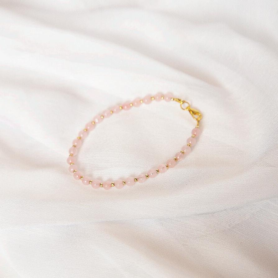 M Sharm Rose quartz Stone Bracelet