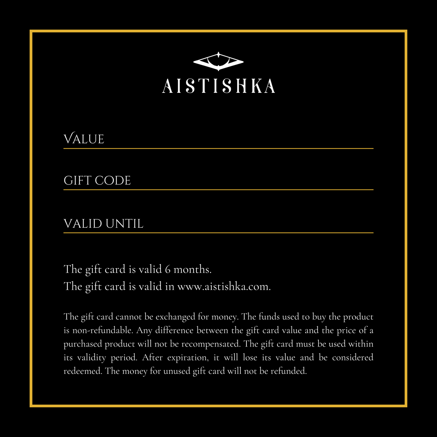 Aistishka Gift Card