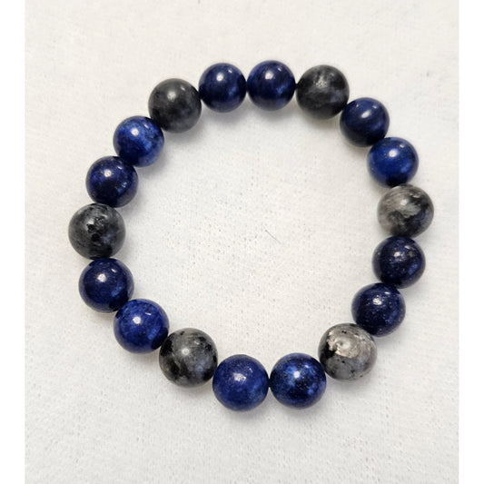 M Sharm Lapis Lazuli + Lavrikite Stone Bracelet