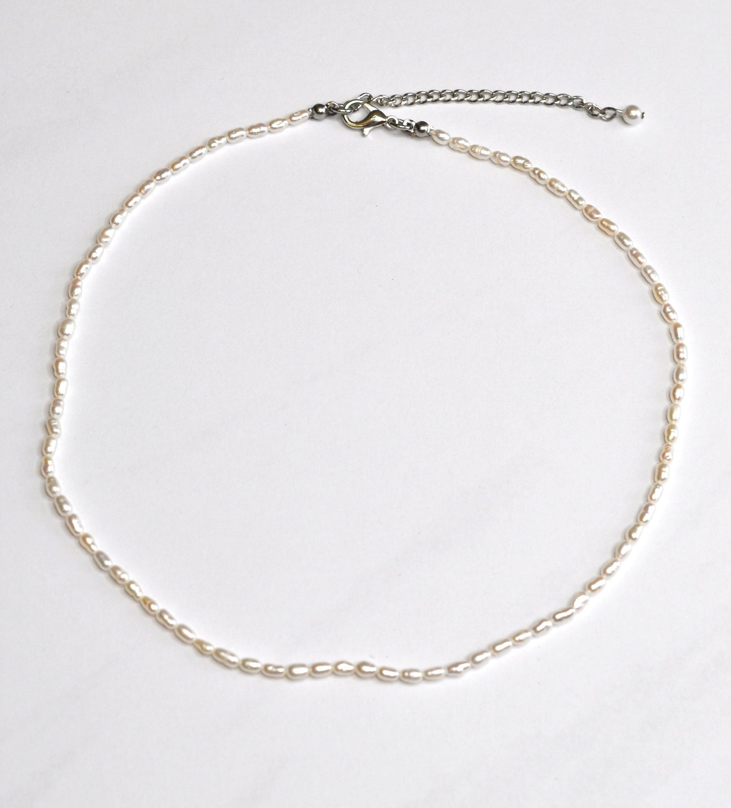 MSharm Pearl Stone Necklace (rice)
