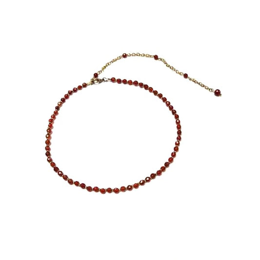 MSharm Carnelian Stone Necklace (choker)