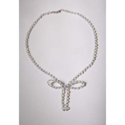 MSharm Moon Stone Necklace Small Bow