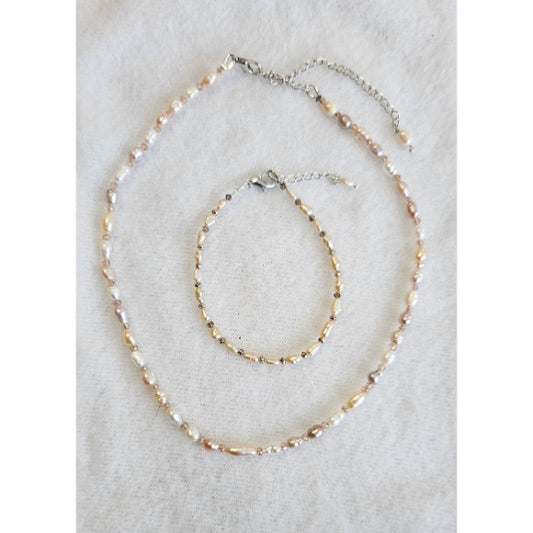 M Sharm Pearls Necklace & Bracelet Set