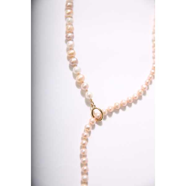 MSharm Pearl Stone Necklace (Tie)