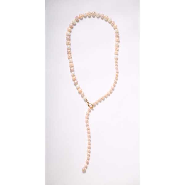 MSharm Pearl Stone Necklace (Tie)