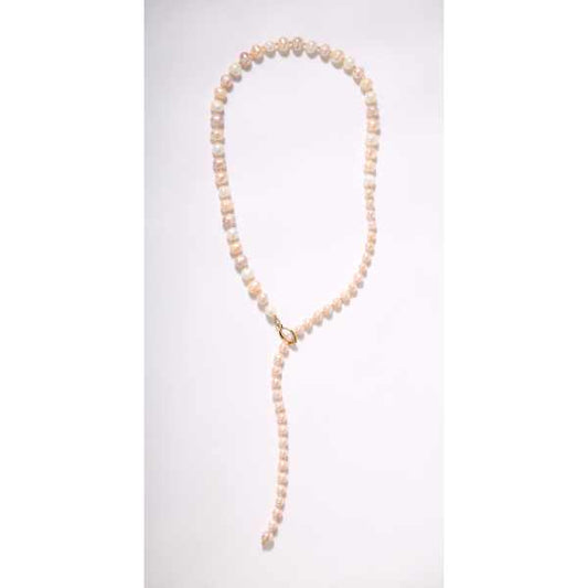 MSharm Pearl Stone Necklace (Tie)