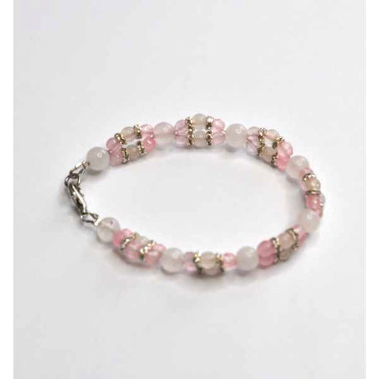 MSharm Rose quartz Stone Bracelet (braided)