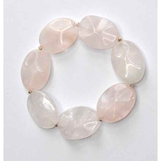 MSharm Rose quartz Stone Bracelet (baroko)