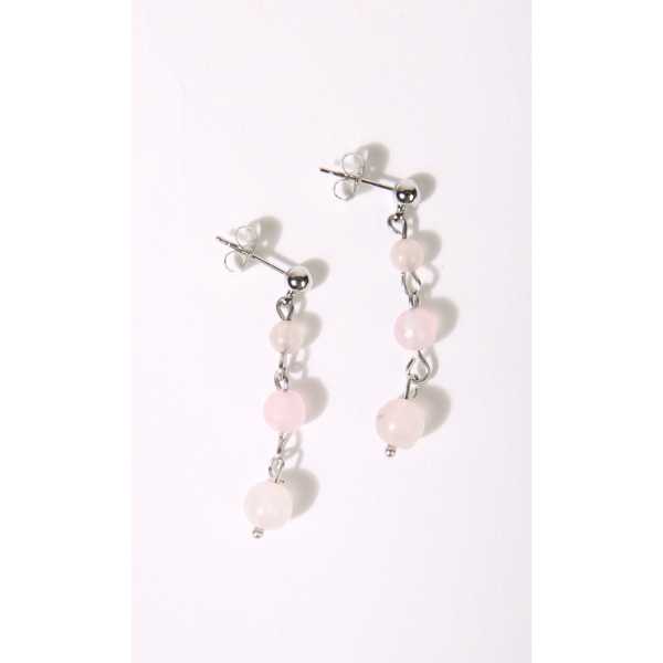 MSharm Rose quartz Stone Earrings