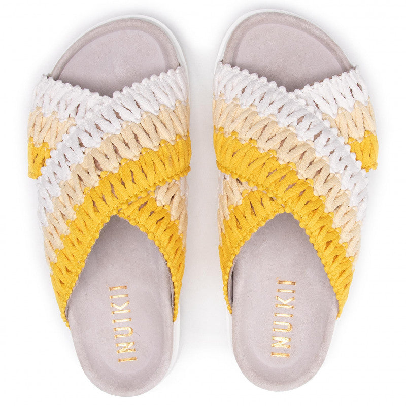 Inuikii Woven Yellow Slides