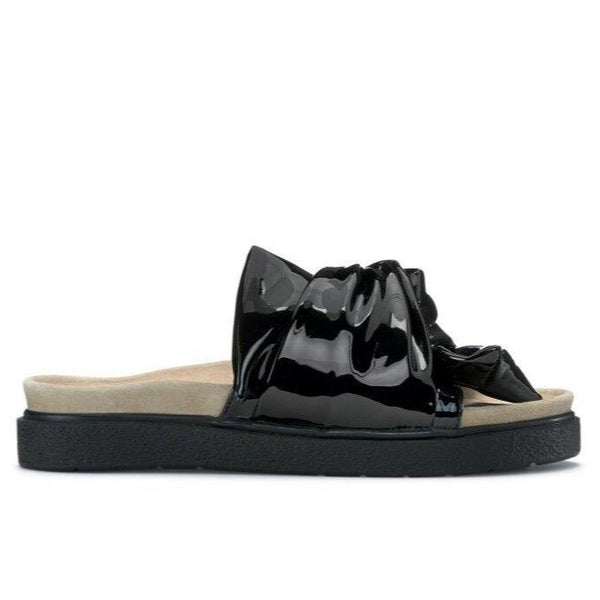 Inuikii Black Knott Gloss Slides – Home of Vivid Footwear